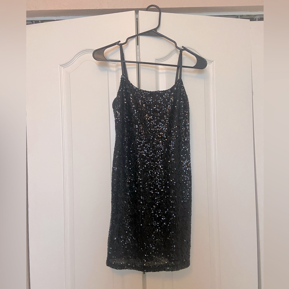 Black sequin dress
